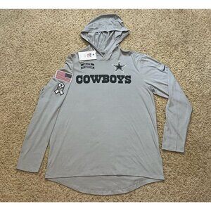 Dallas Cowboys Nike 2024 Gray Salute To Service Lightweight Hoodie Sz Medium New